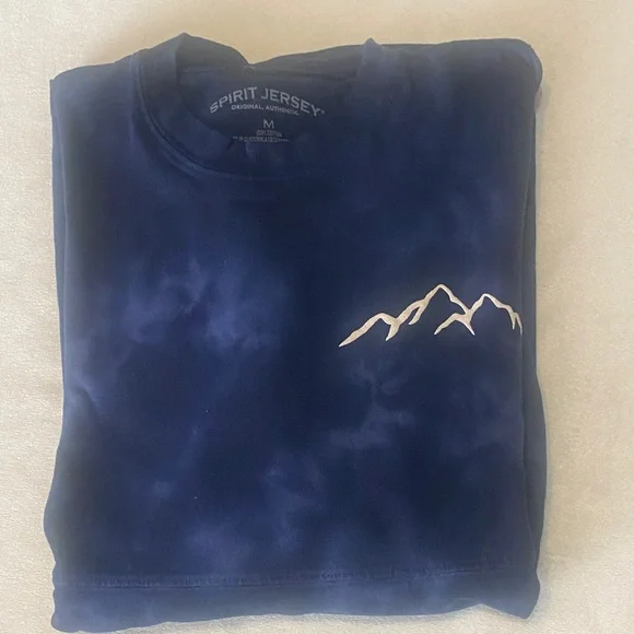 Women's Navy Sweatshirt with Mountain Design - Picture 3 of 4